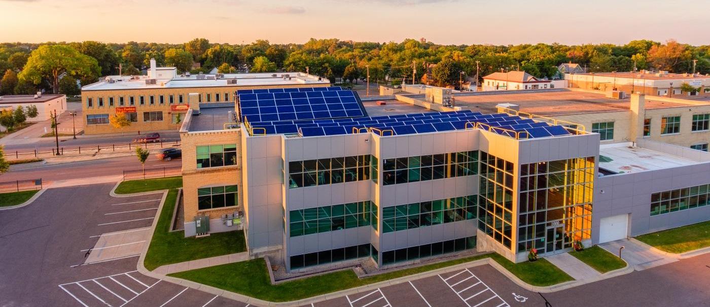 Solar on commercial building in Minnesota