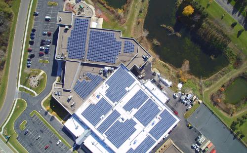 Residential rooftop solar on office MnSEIA clean energy
