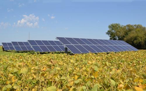 Community solar garden in Minnesota farm MnSEIA