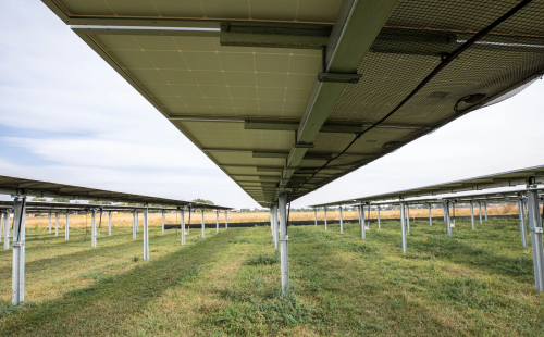 Solar panel in Minnesota solar garden, Energy News Network, MnSEIA