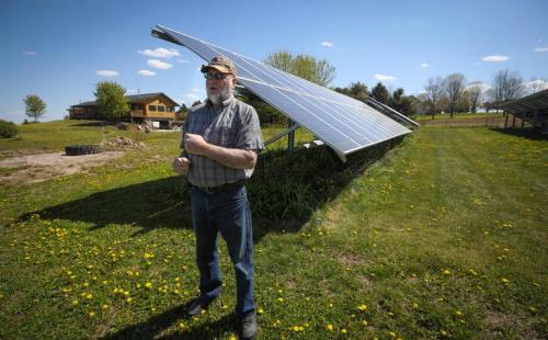 Farmer adds solar to land, Post Bulletin, MnSEIA
